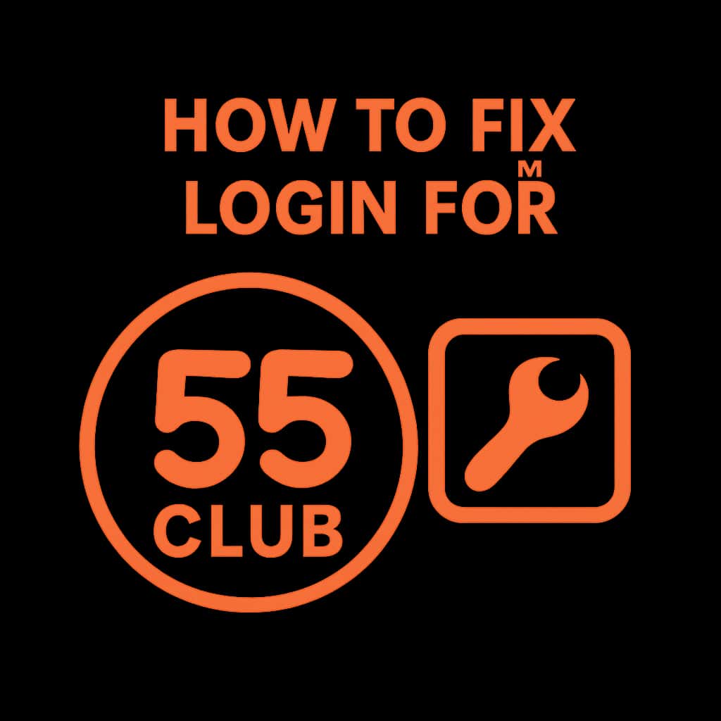 An icon symbolizing assistance for 55 Club login issues.