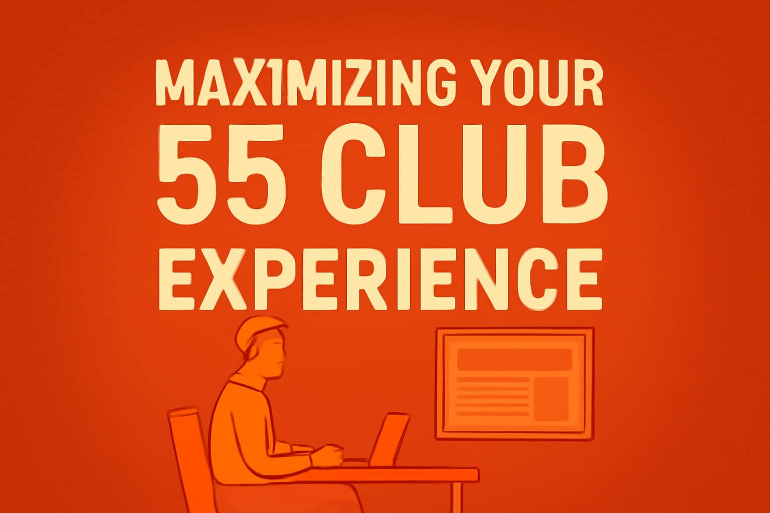 A neutral informational scene about maximizing the 55 Club experience, featuring the text '55 Club'.
